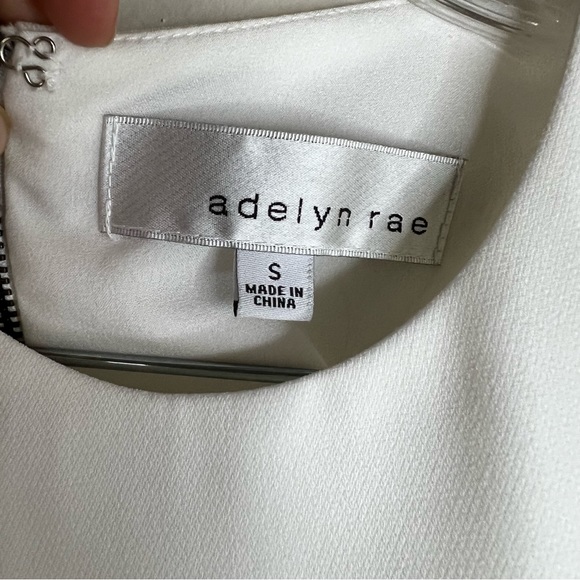 Adelyn Rae Asymmetrical Cutout Dress tribal Boho white lined dress, size Small - Picture 8 of 16